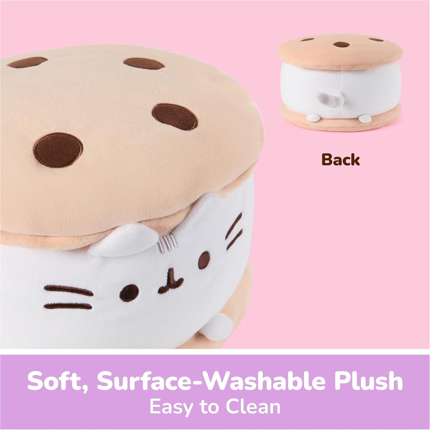 GUND Pusheen - Peluche Squisheen de sándwich de helado de galleta,...