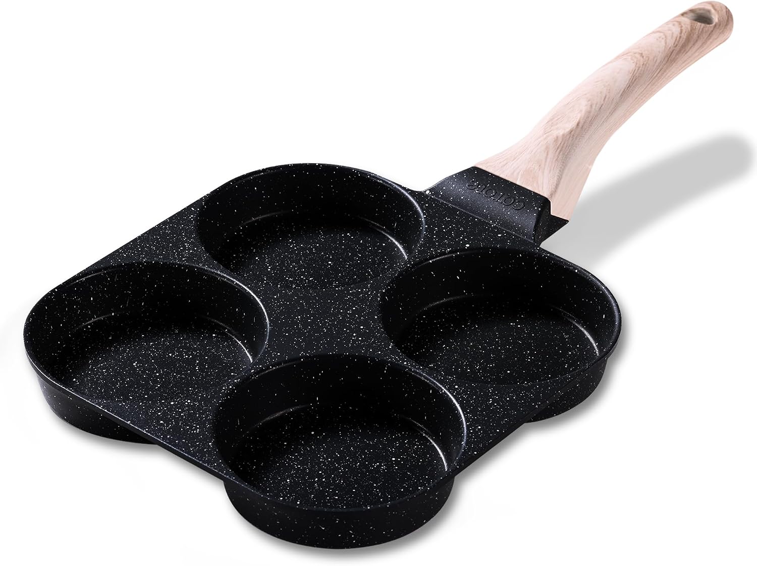 CAROTE Sartén para huevos de granito antiadherente para 4 tazas, ne...