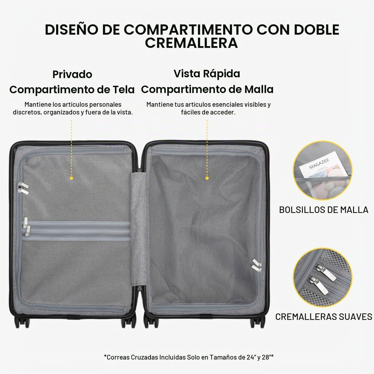 LEVEL8 Equipaje de mano rígido aprobado por aerolíneas, maletas de...