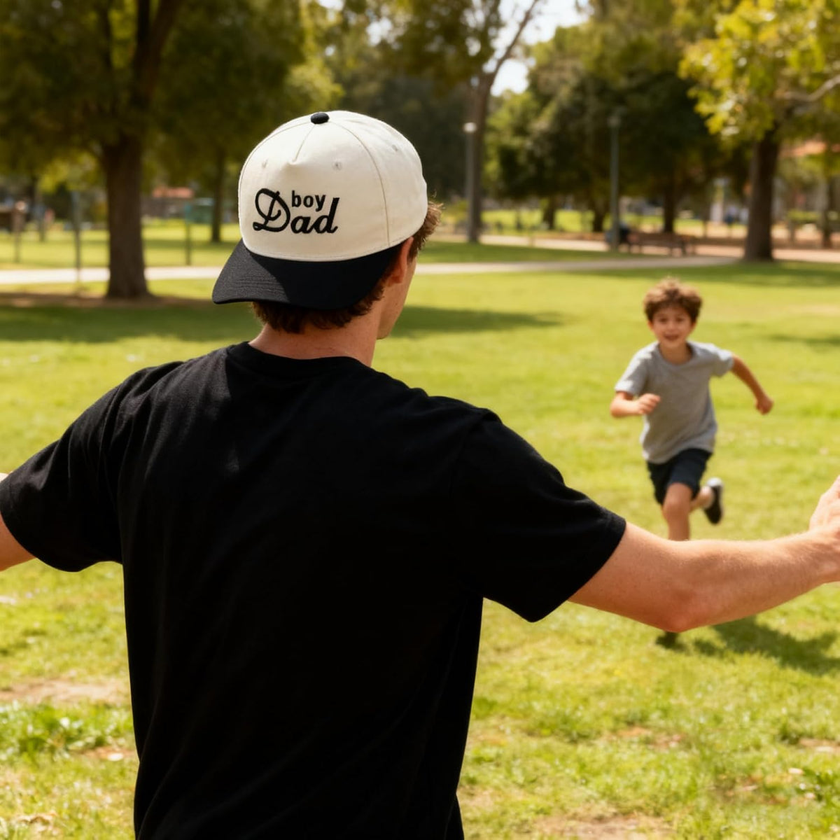 DYBICKT Gorra de béisbol bordada de dos tonos para niño, niña, papá...