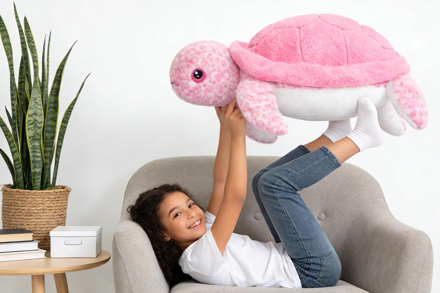 IKASA Juguete de peluche de tortuga marina gigante, juguetes suaves...