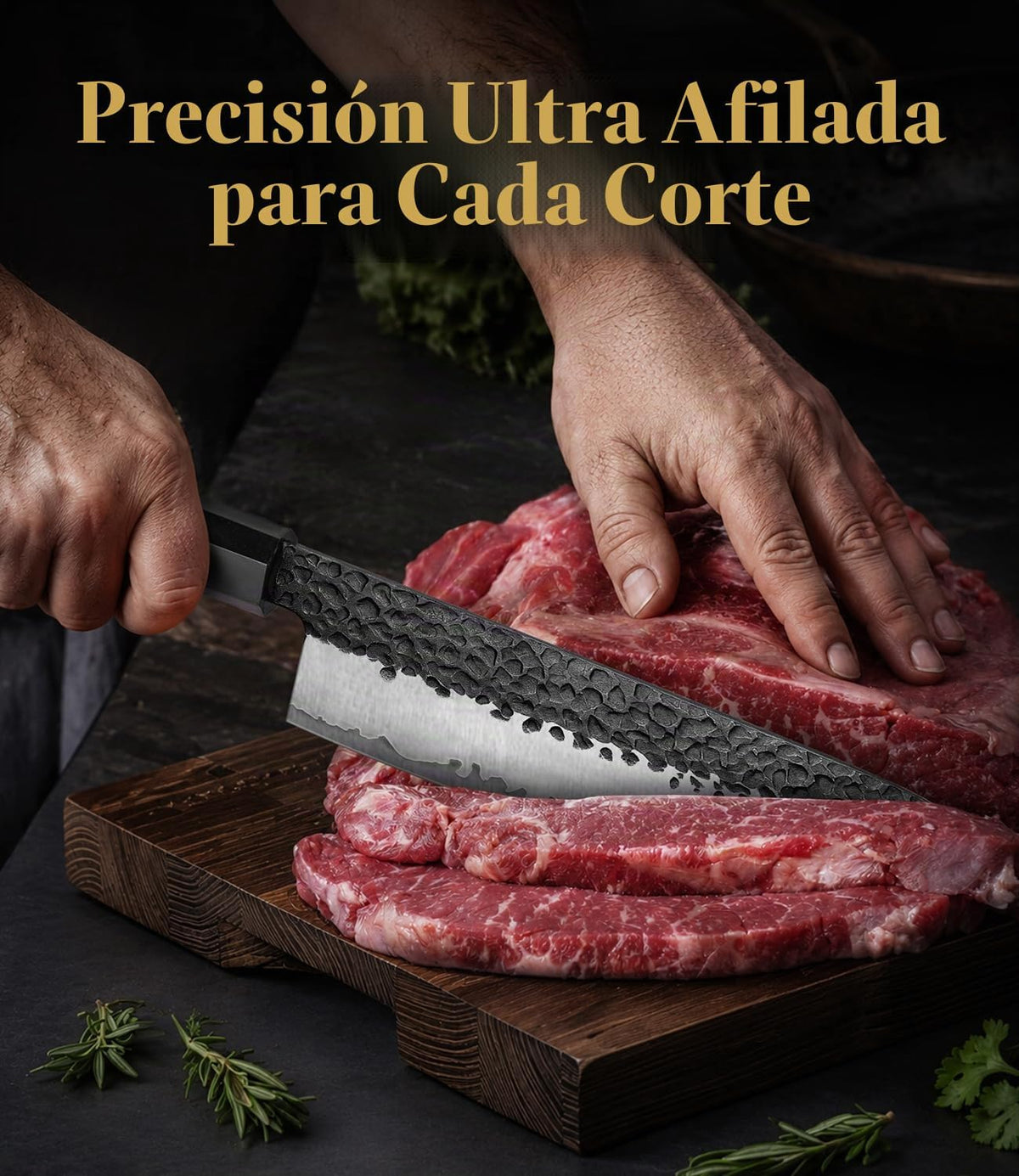 FAMCÜTE Cuchillo japonés de 8 pulgadas, cuchillo de chef profesiona...