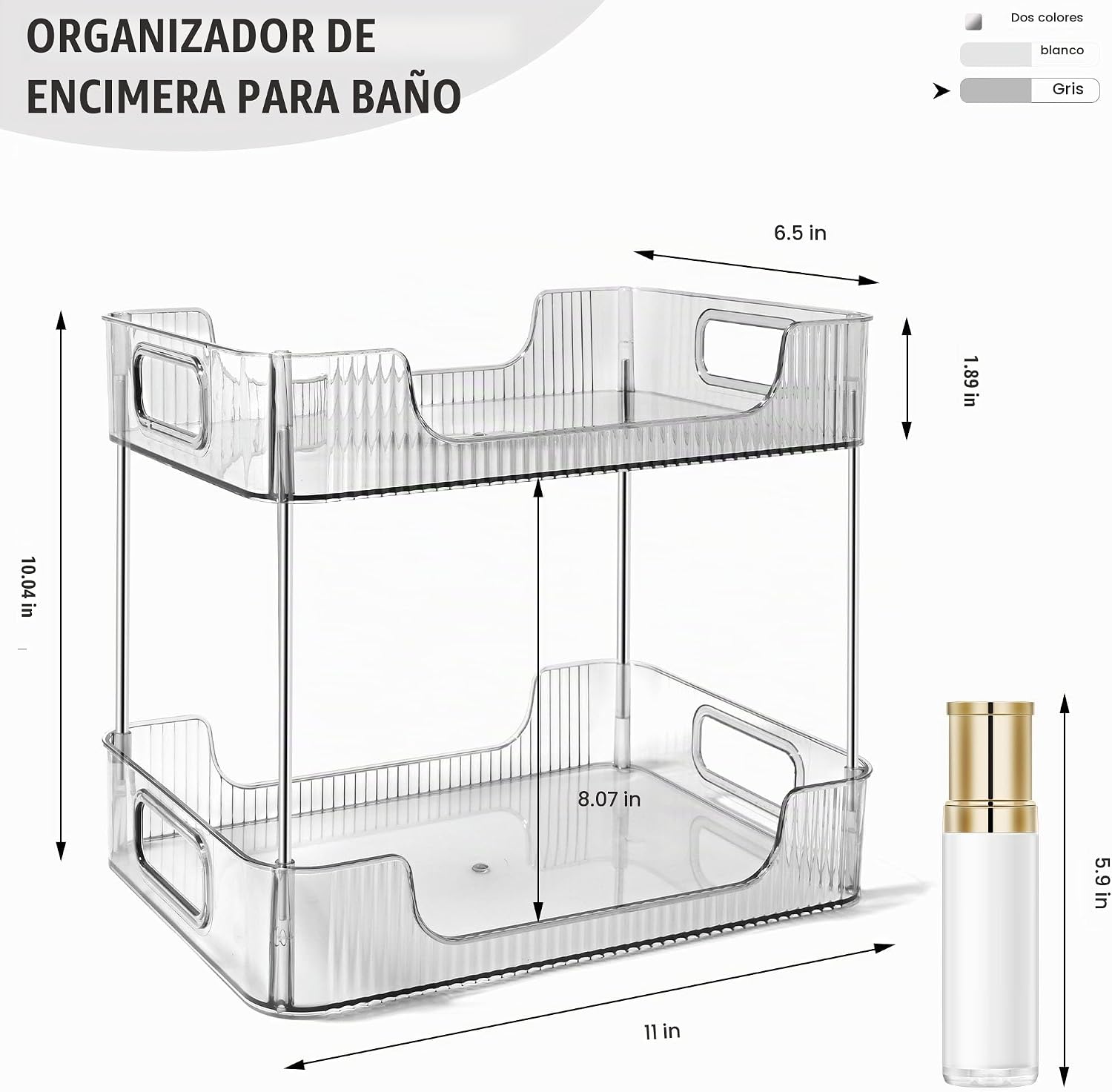 TENDER EPOCH Organizador de encimera de baño de 2 niveles, organiza...