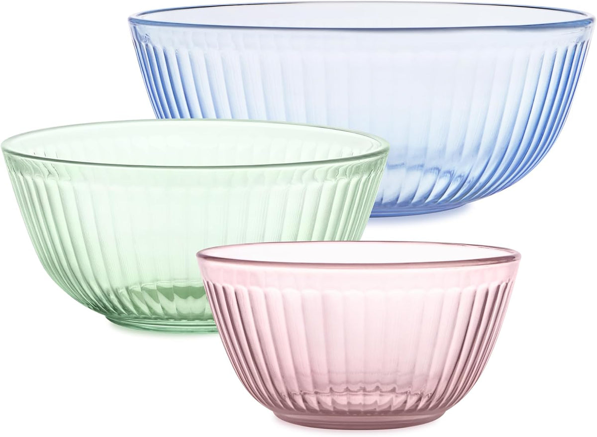 Pyrex Colores tintados (paquete de 3) cuencos para mezclar de vidri...