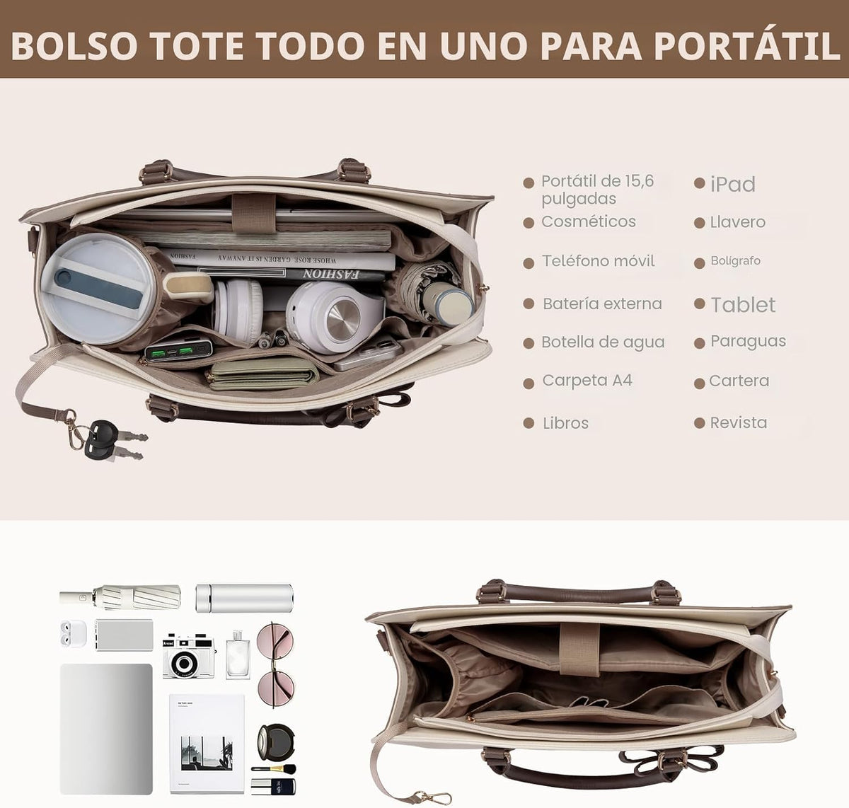 LOVEVOOK Bolsa tote para laptop para mujeres, bolsa de trabajo de c...