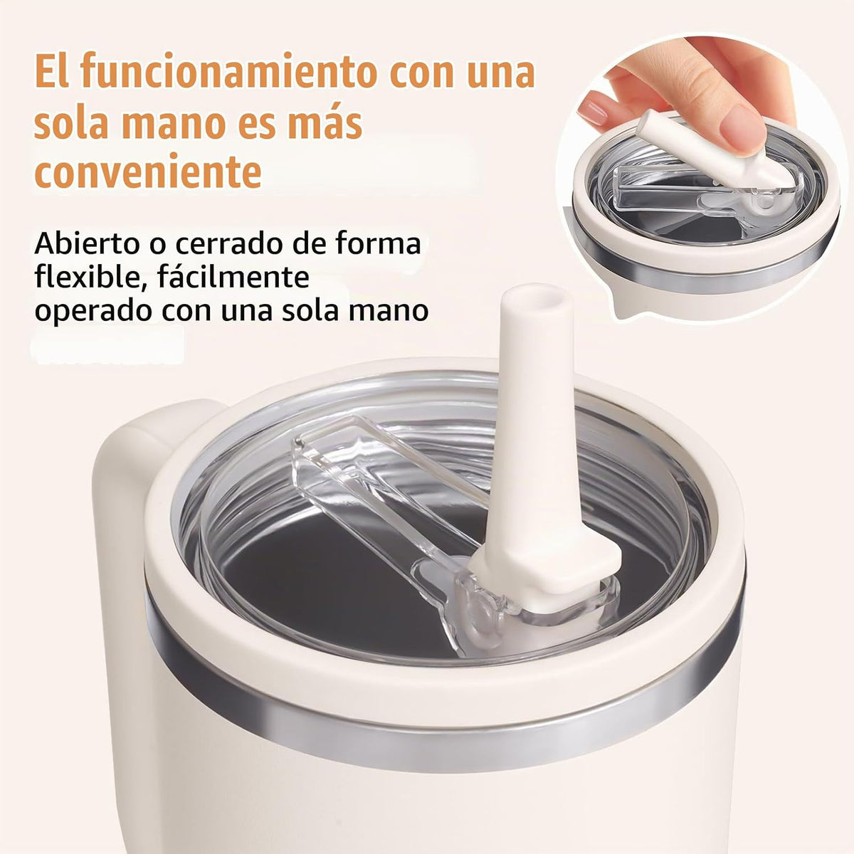 Paquete de 2 vasos de 30 onzas, tapa abatible a prueba de fugas, re...
