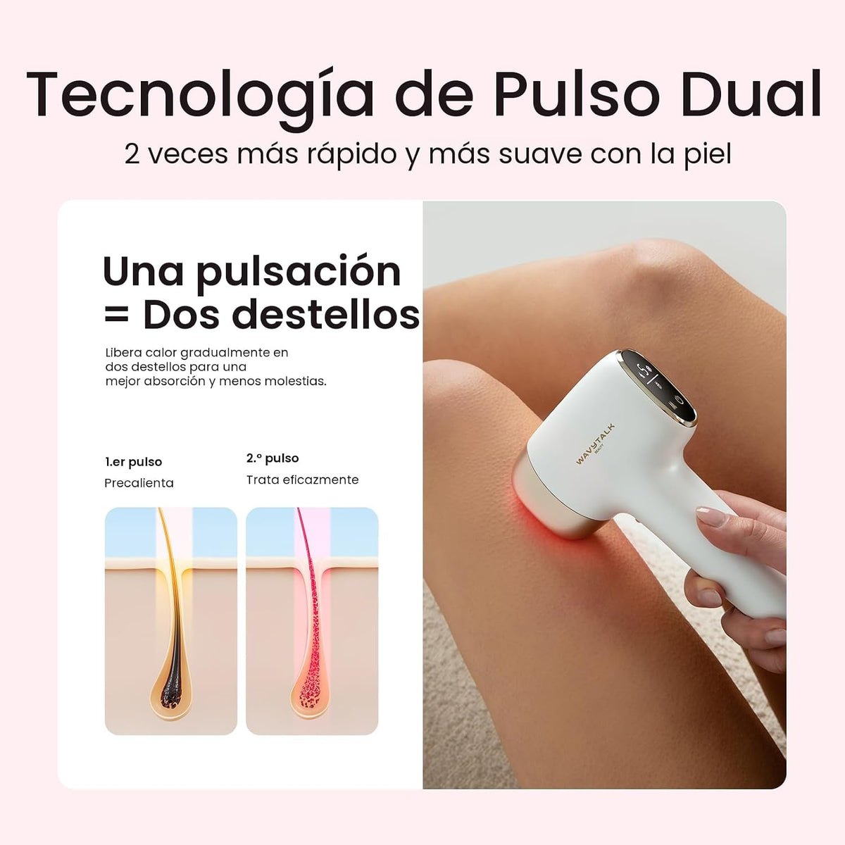 Wavytalk Depilación IPL, desnuda para bikini de cuerpo facial, resu...