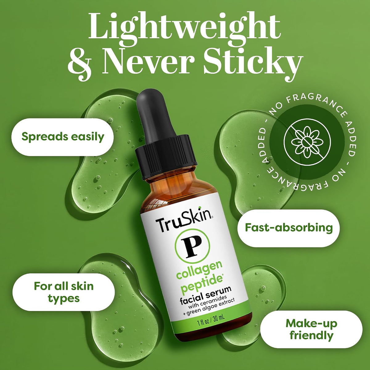TruSkin Peptide Serum para rostro con tripéptido-29 y ceramidas, 1...