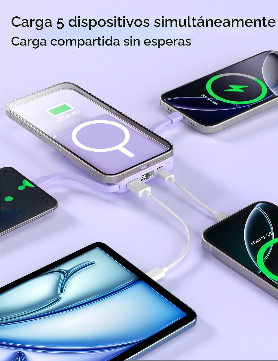 Podoru para Magsafe Power Bank, cargador portátil magnético de 1000...