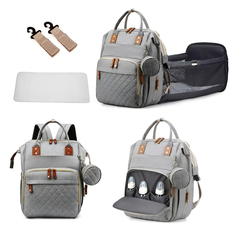GurZinn Mochila de Pañales para Bebé con Estación de Cambio, Viaje...