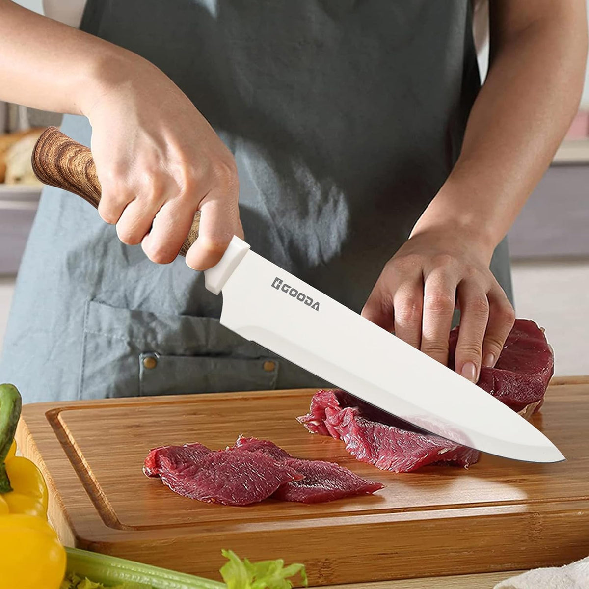 Juego de cuchillos, GOODA juego de 9 piezas de cuchillos de cocina...