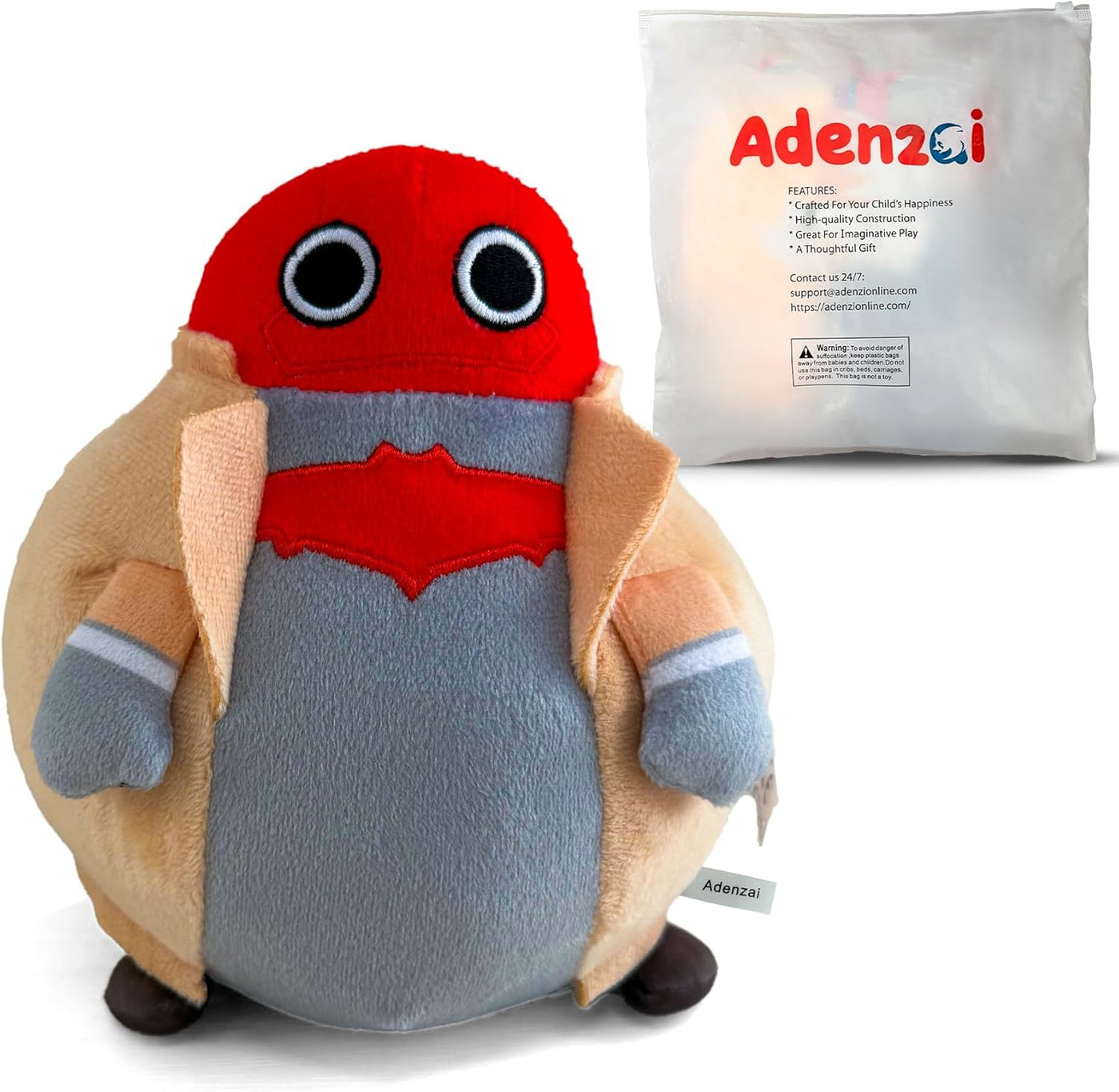 Adenzai Peluche de Jason Todd de felpa estilo héroe gordito, juguet...