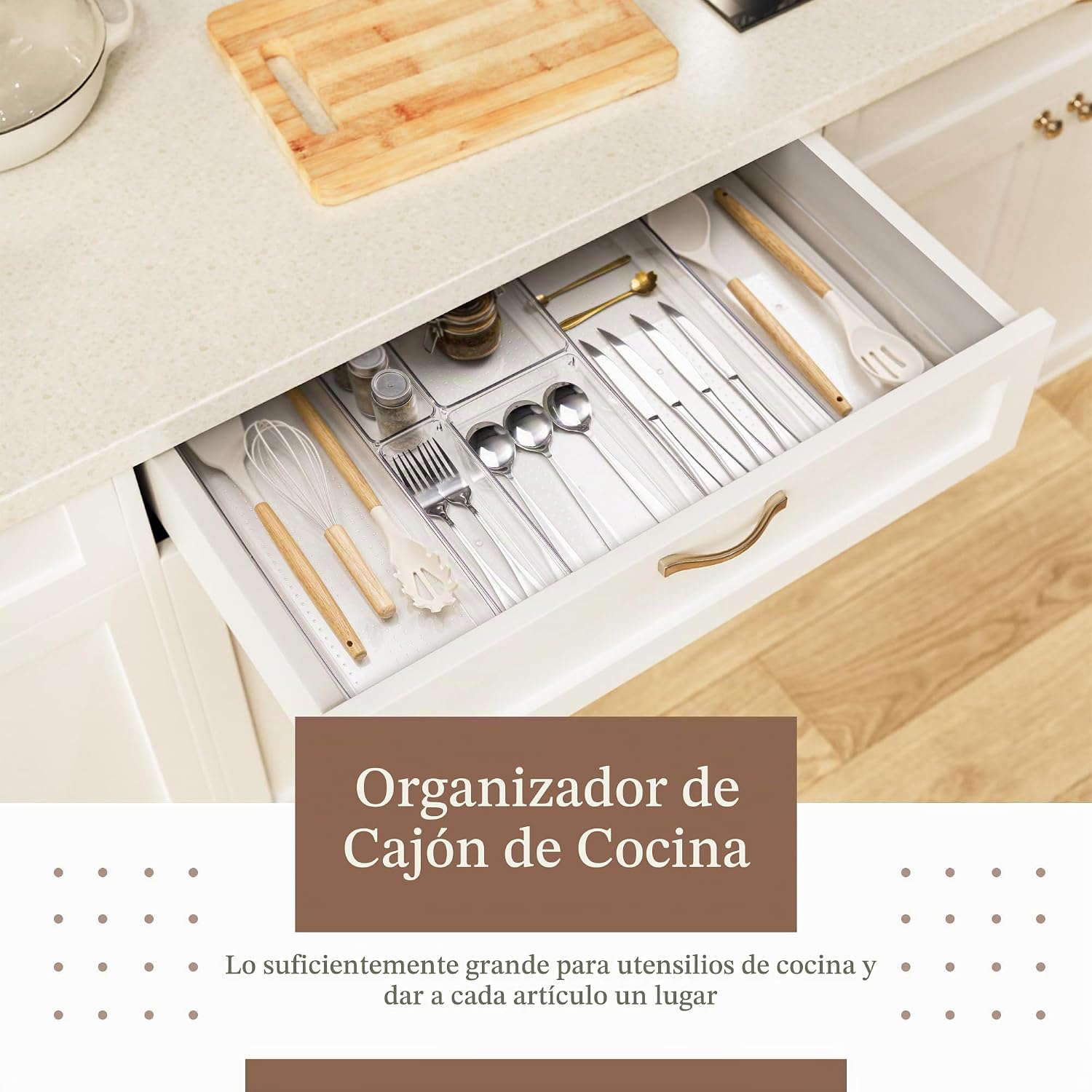 Criusia - Juego de 11 organizadores de cajones de plástico transpar...