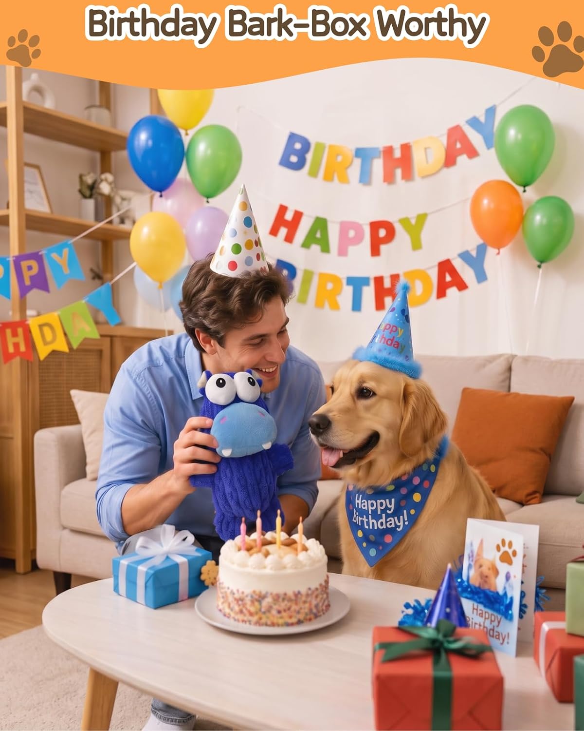BoYoYo Paquete de 5 juguetes chirriantes de felpa para perros peque...