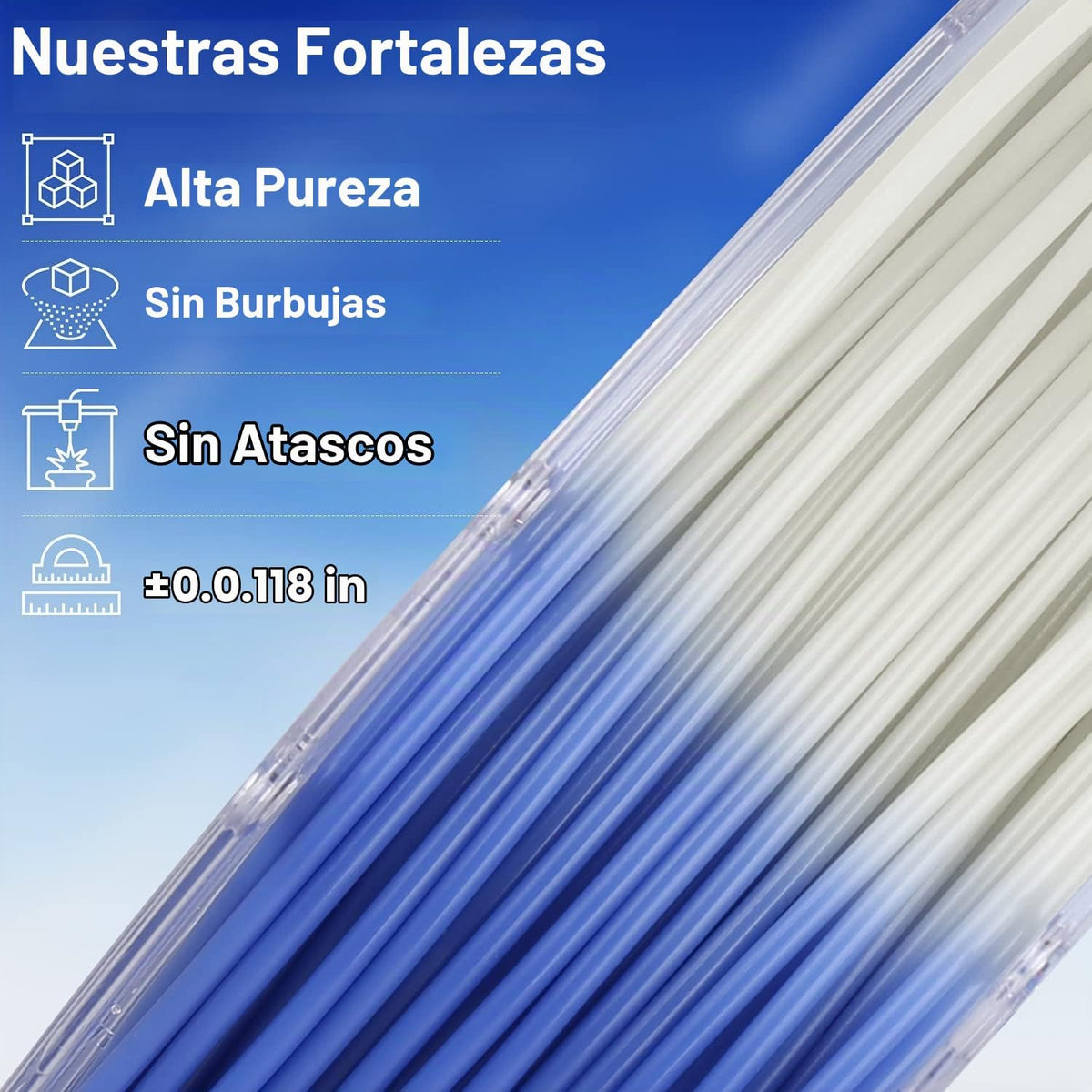 AMOLEN - Paquete de 4 filamentos de ácido poliláctico para impresor...
