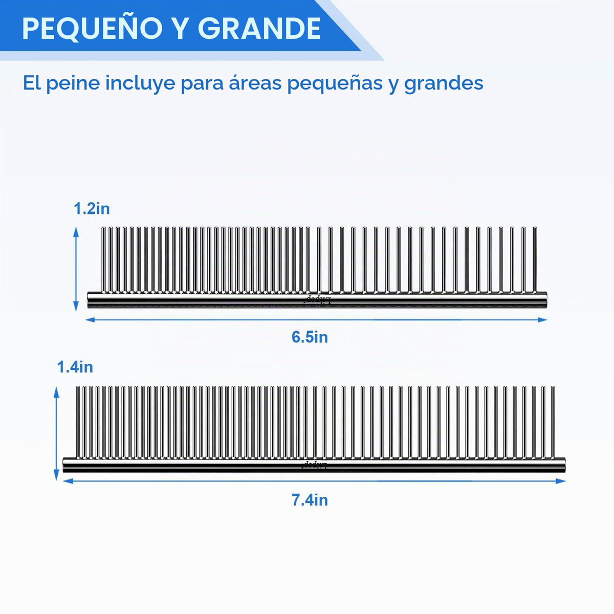Lilpep 2 peines de metal de acero inoxidable para perros, para elim...