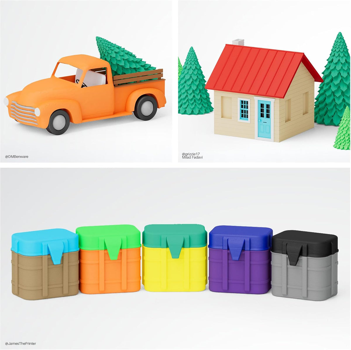 ELEGOO Paquete de filamento de impresora 3D PLA 0.07 in 8 colores 8...