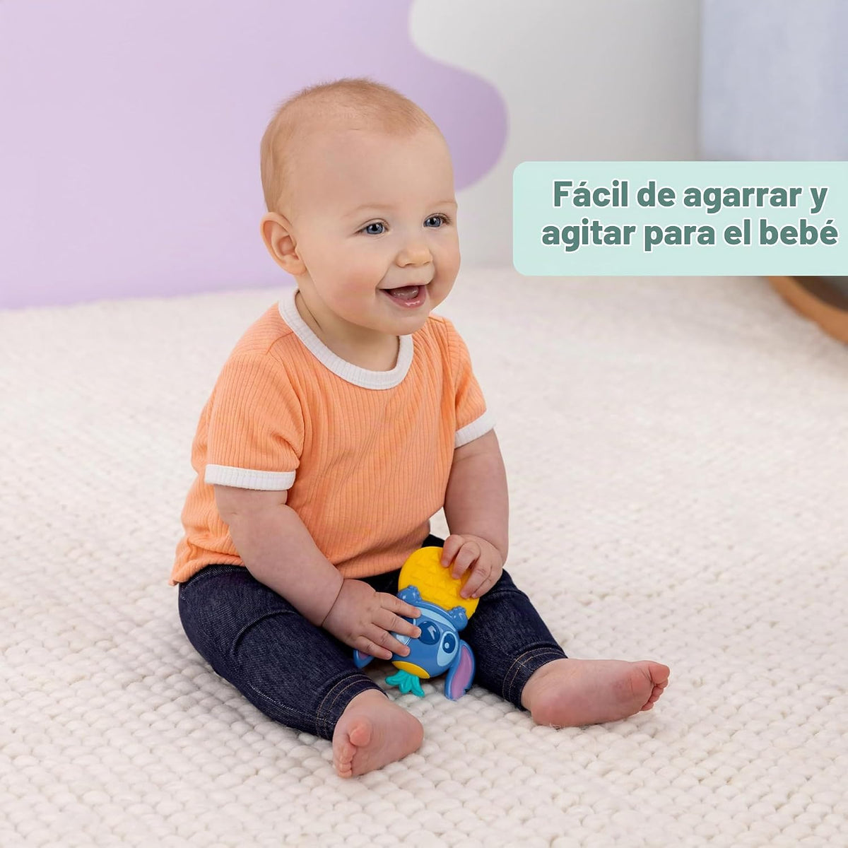 Sonajero y mordedor tropical Disney Baby Stitch de Bright Starts, j...