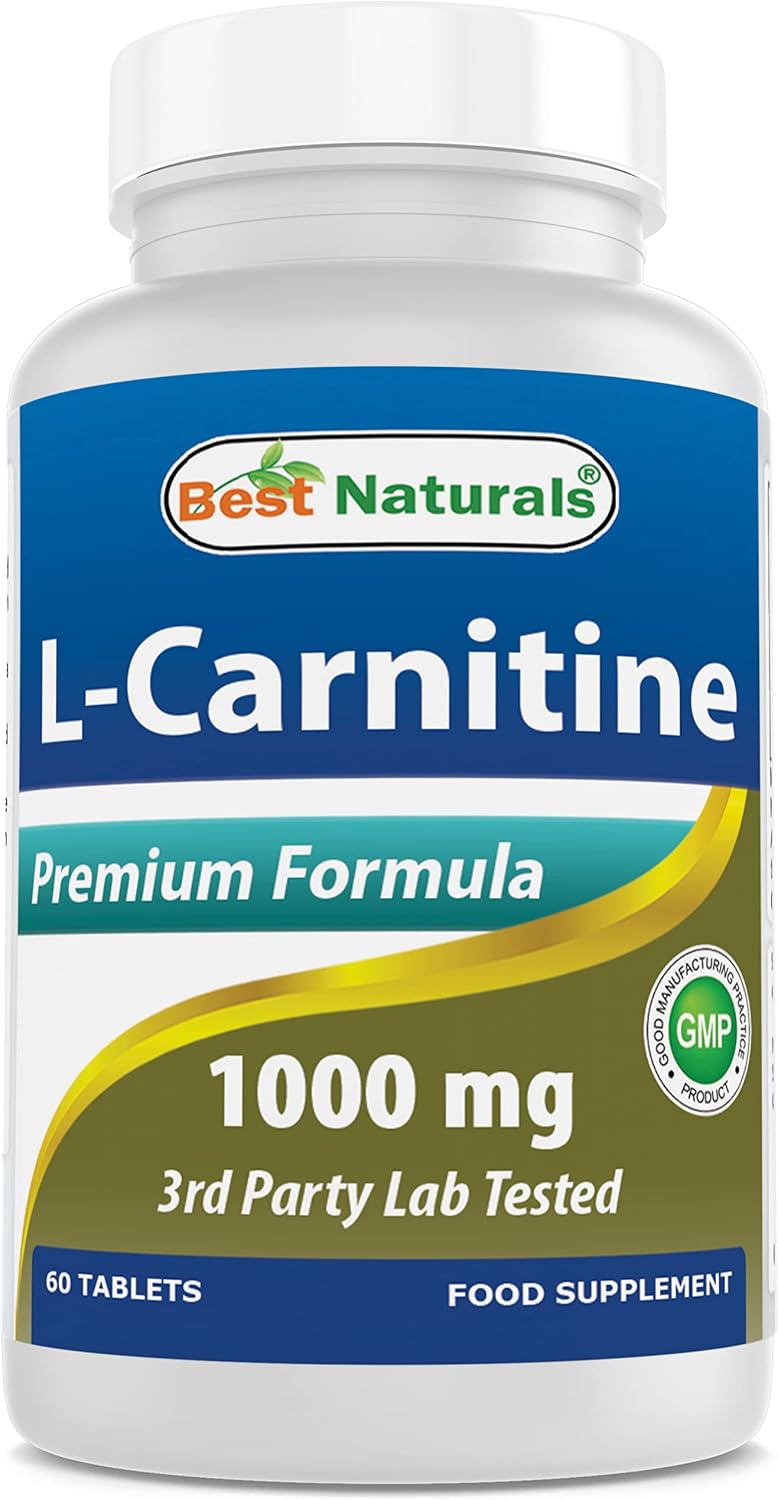 Best Naturals L-Carnitina 1000mg 60 tabletas (60 unidades (paquete...