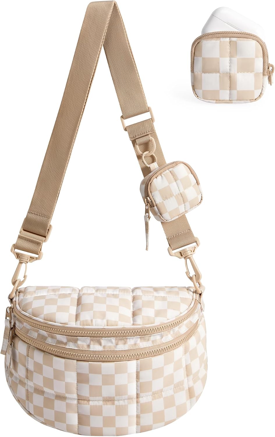 BAGSMART Bolsos cruzados para mujer, bolsa acolchada con bolsa | Bo...