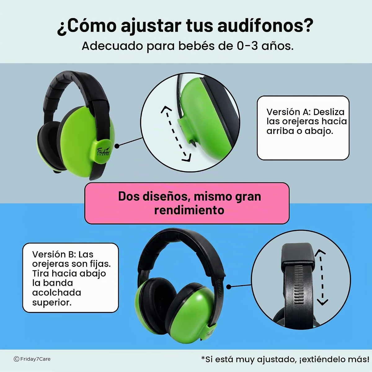 Friday7Care Protección de oídos para bebé; auriculares para bebés a...