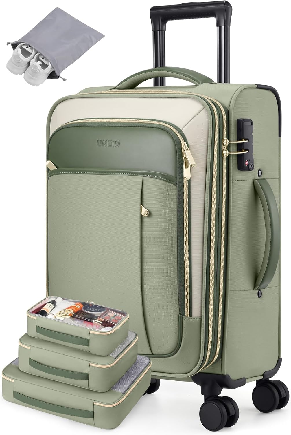 Softside - Maleta de mano expandible con apertura superior de 20 pu...