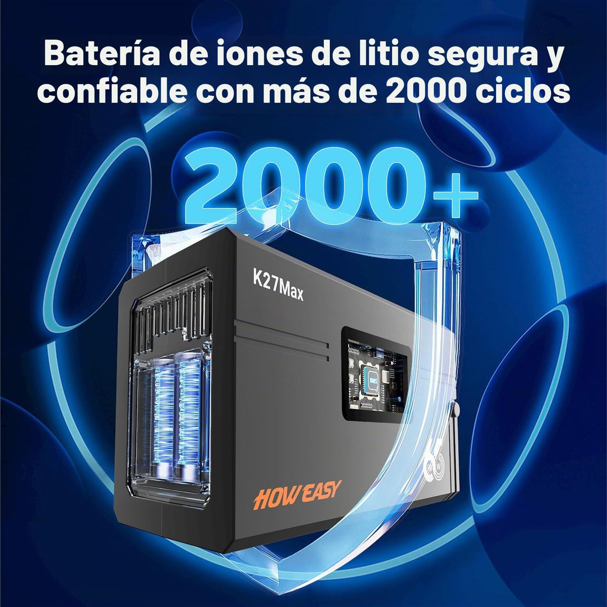 HOWEASY Estación de energía portátil 135W (pico de 270W), panel sol...