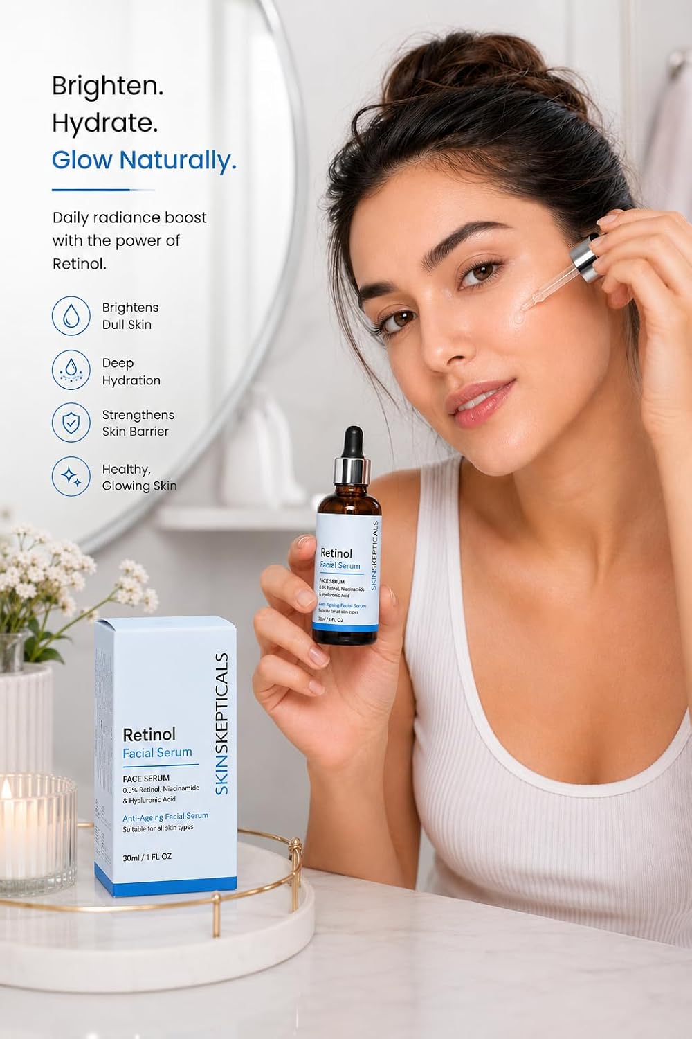 SKINSKEPTICALS Suero facial de retinol 0.3% con niacinamida y ácido...