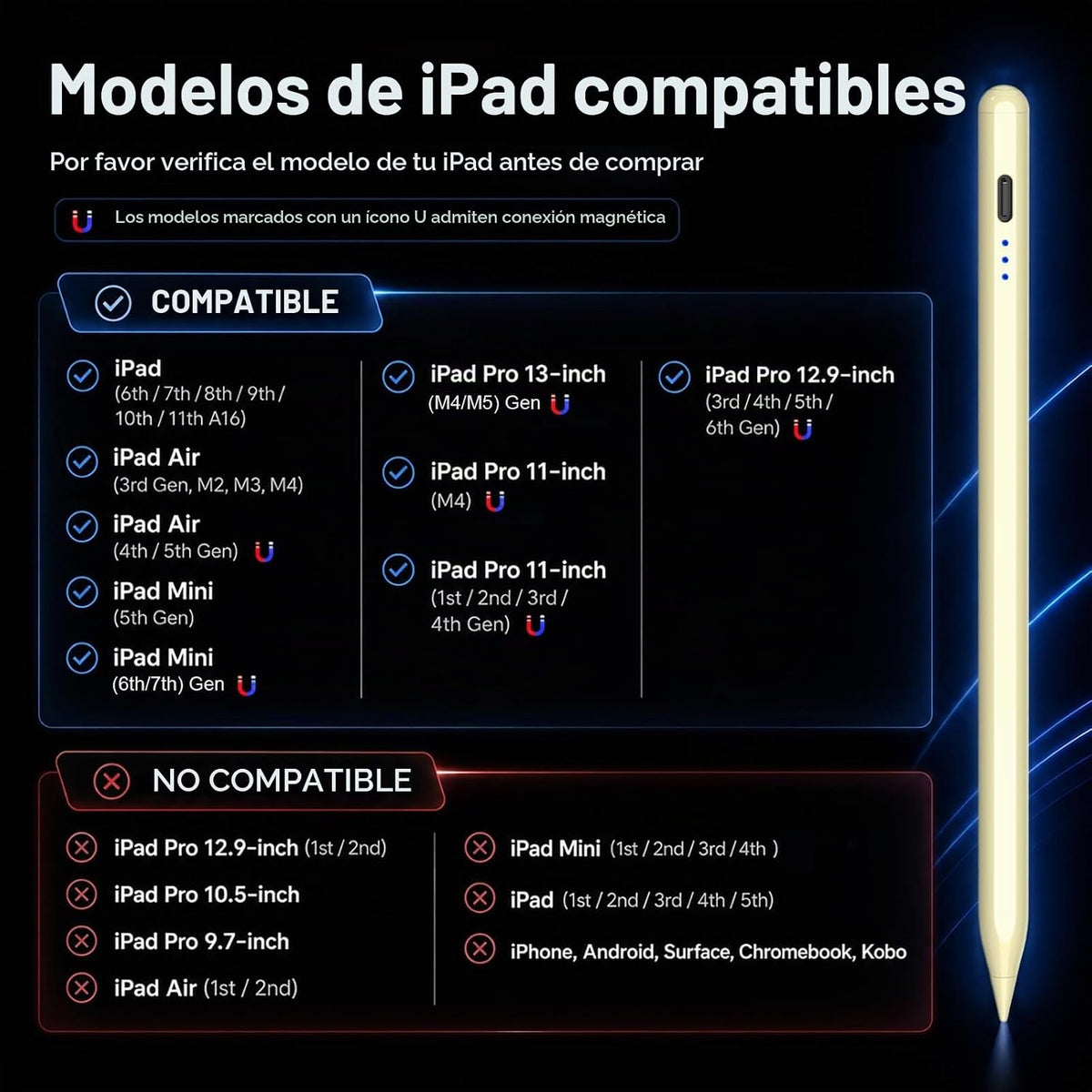 HATOKU Lápiz óptico para Apple iPad 2018-2026 para tomar notas | Lá...