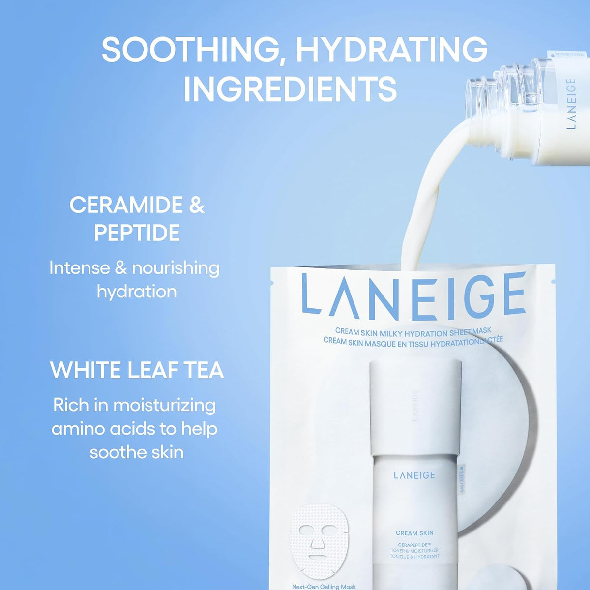 LANEIGE Tónico e hidratante para la piel en crema: Tóner lechoso co...