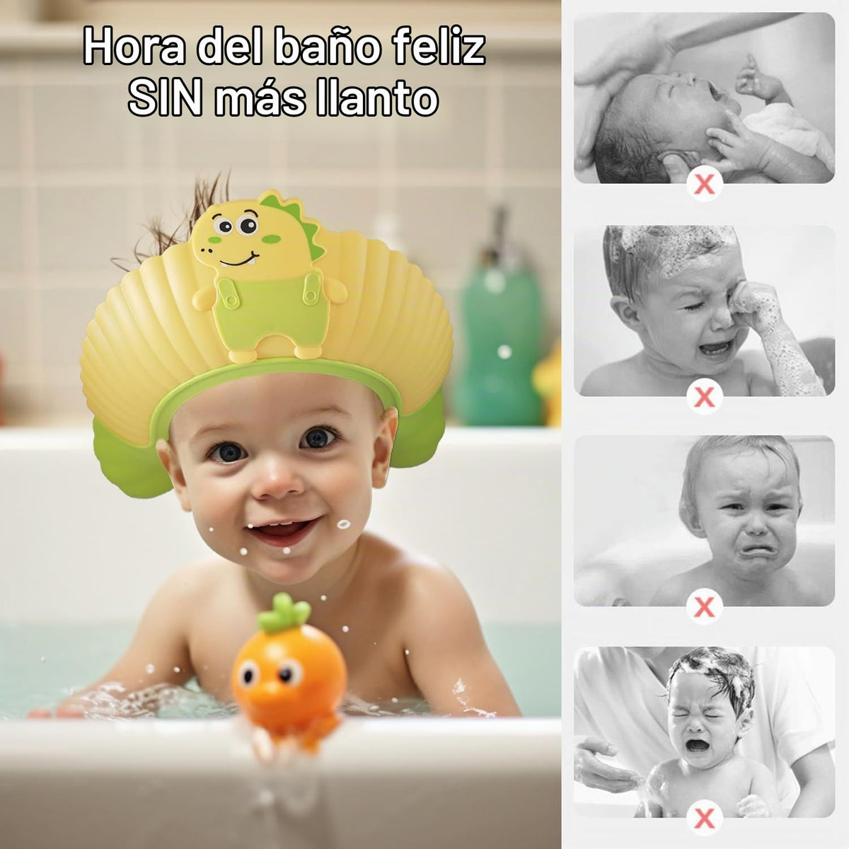 De 0 a 9 años, sombrero de visera para niños, diversión para el bañ...