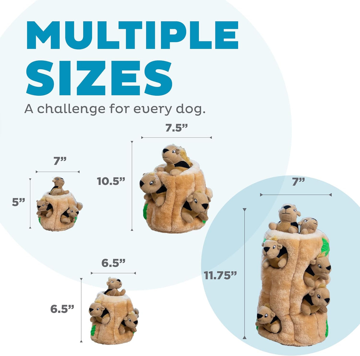 Outward Hound Hide A Squirrel - Rompecabezas de peluche para perro,...