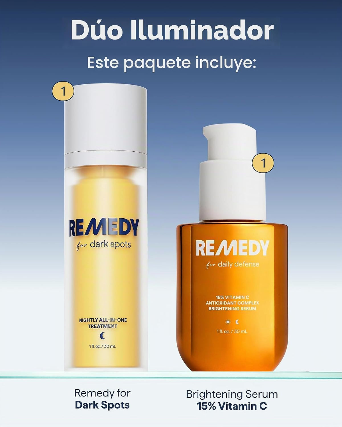 Dúo de suero para defensa diaria y manchas oscuras Remedy Vitamin C...