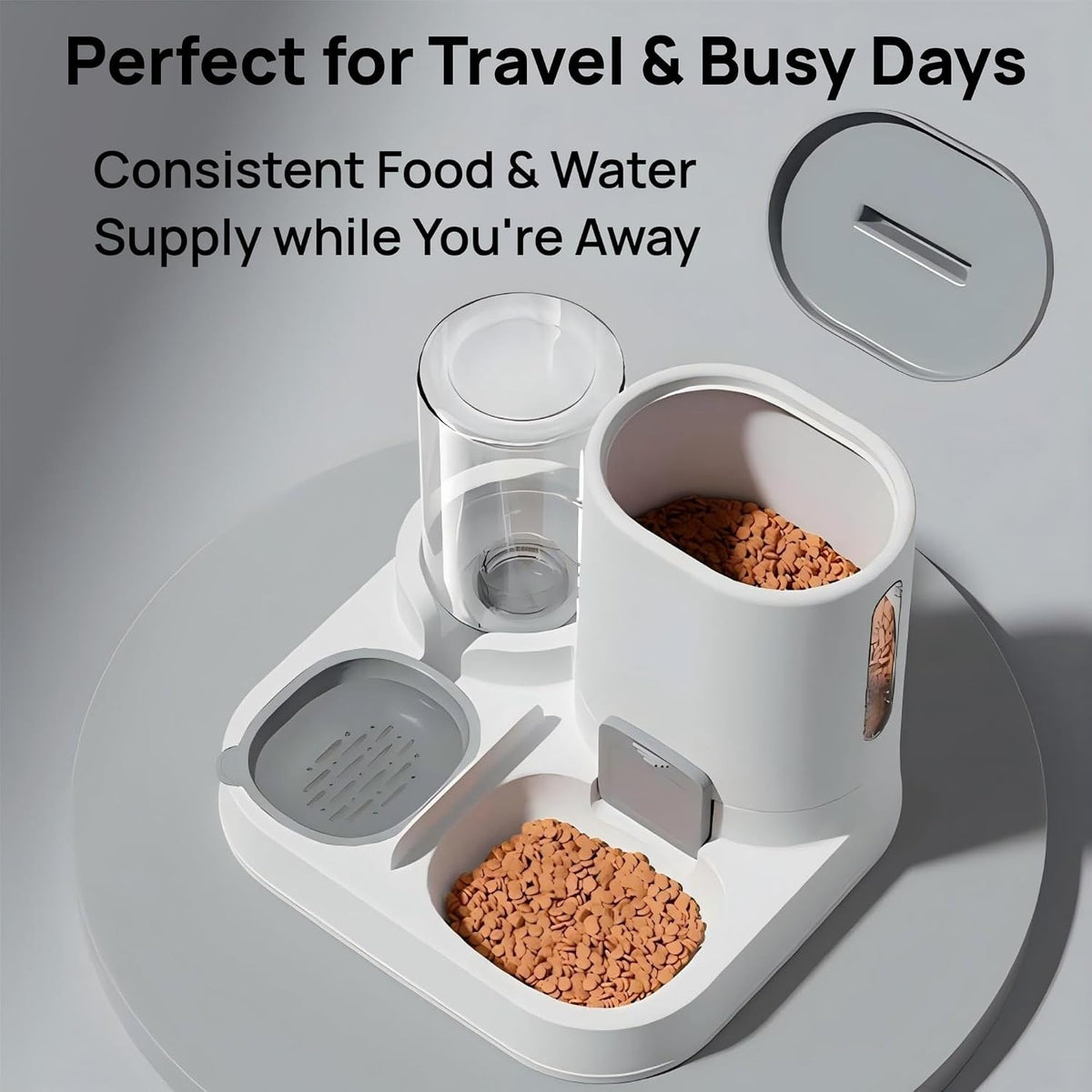 NASTELLA Juego de alimentador automático para gatos y dispensador d...