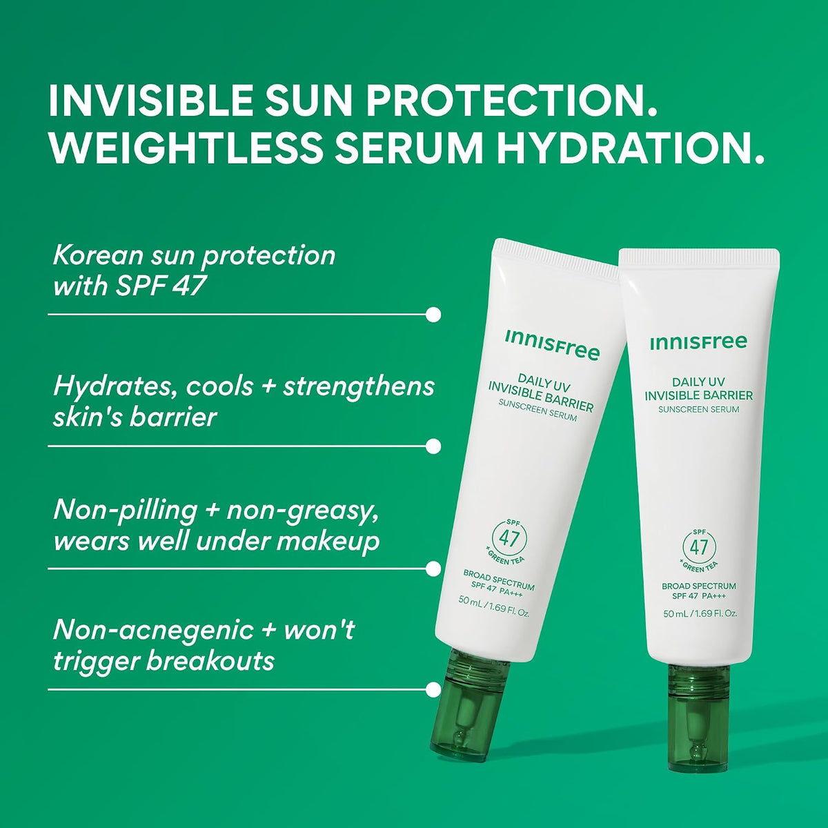 innisfree Suero protector solar de barrera invisible UV diario, amp...
