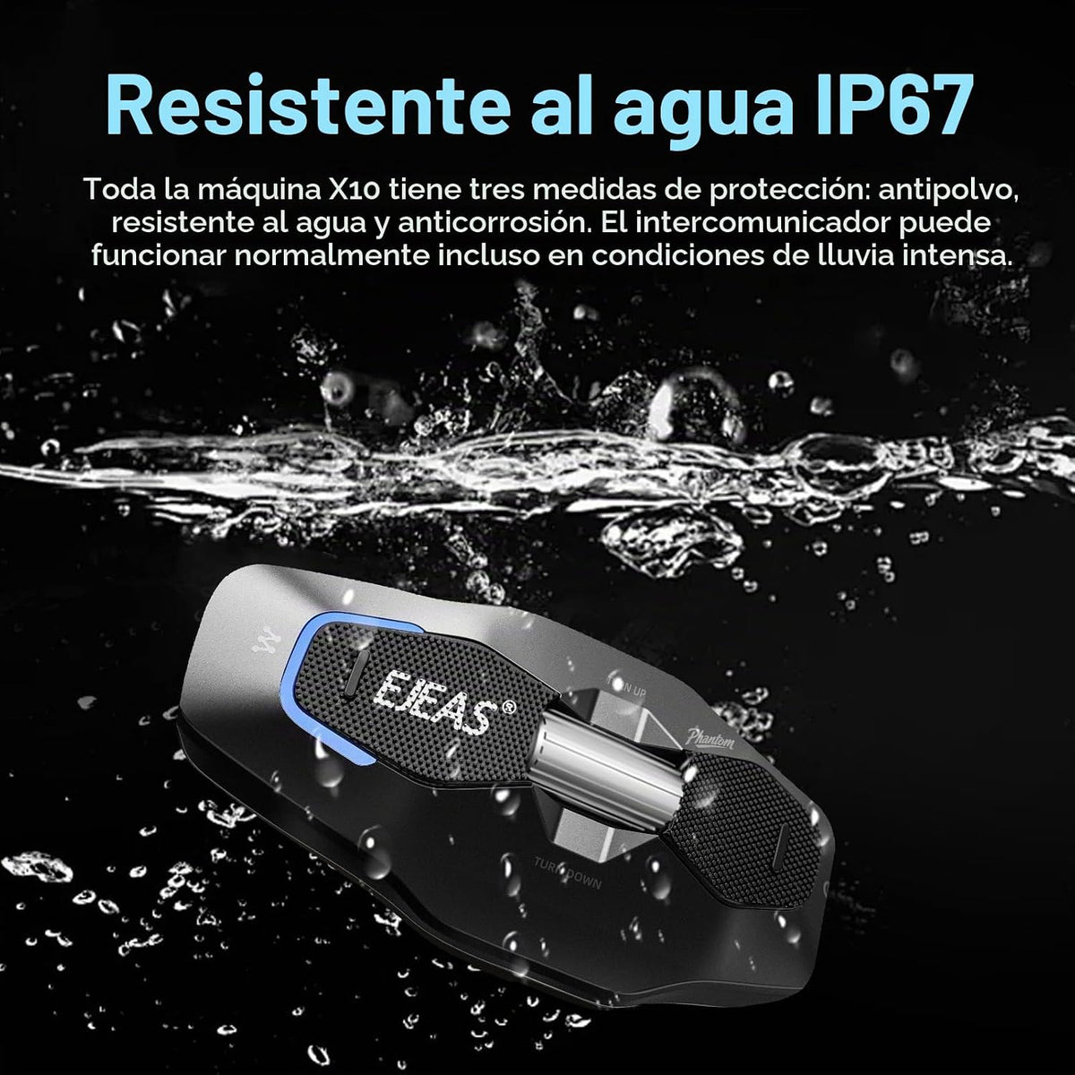 iSunergy X10 - Auriculares Bluetooth para casco de motocicleta, int...