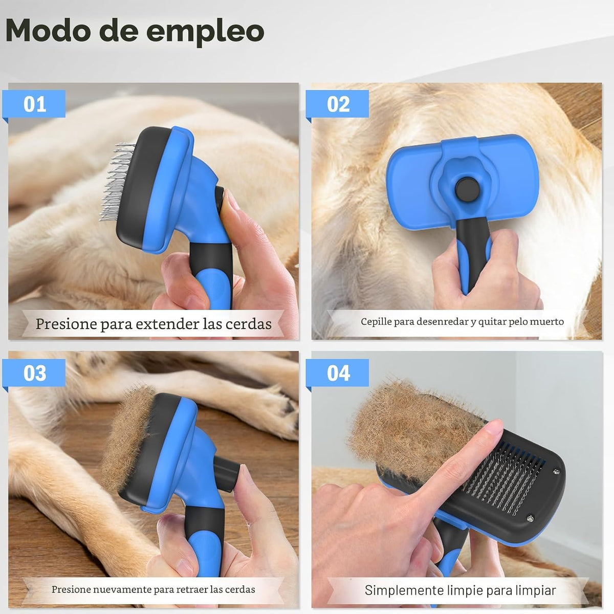 Dipoo Cepillo de limpieza automática para mascotas para eliminar el...