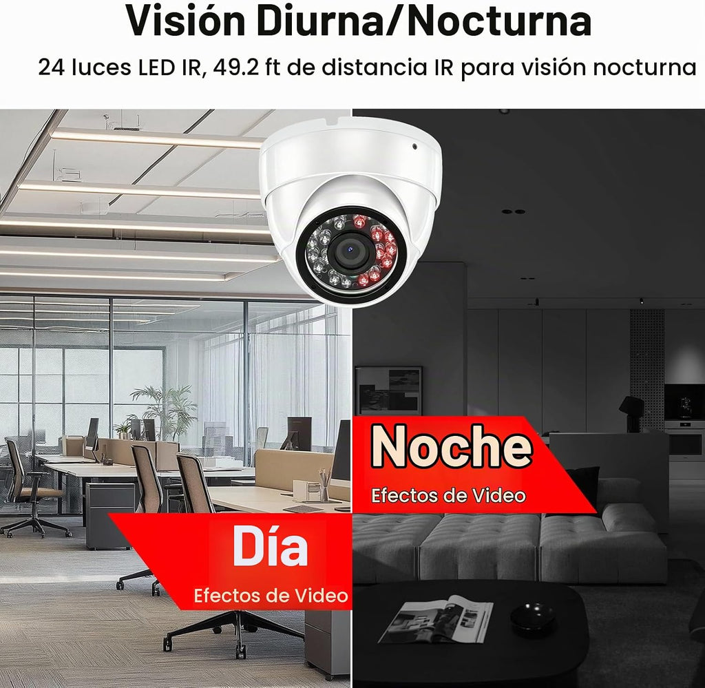 Cámara analógica Voniviewse 2MP 1080P 4 en 1 (TVI\/AHD\/CVI\/960H a...