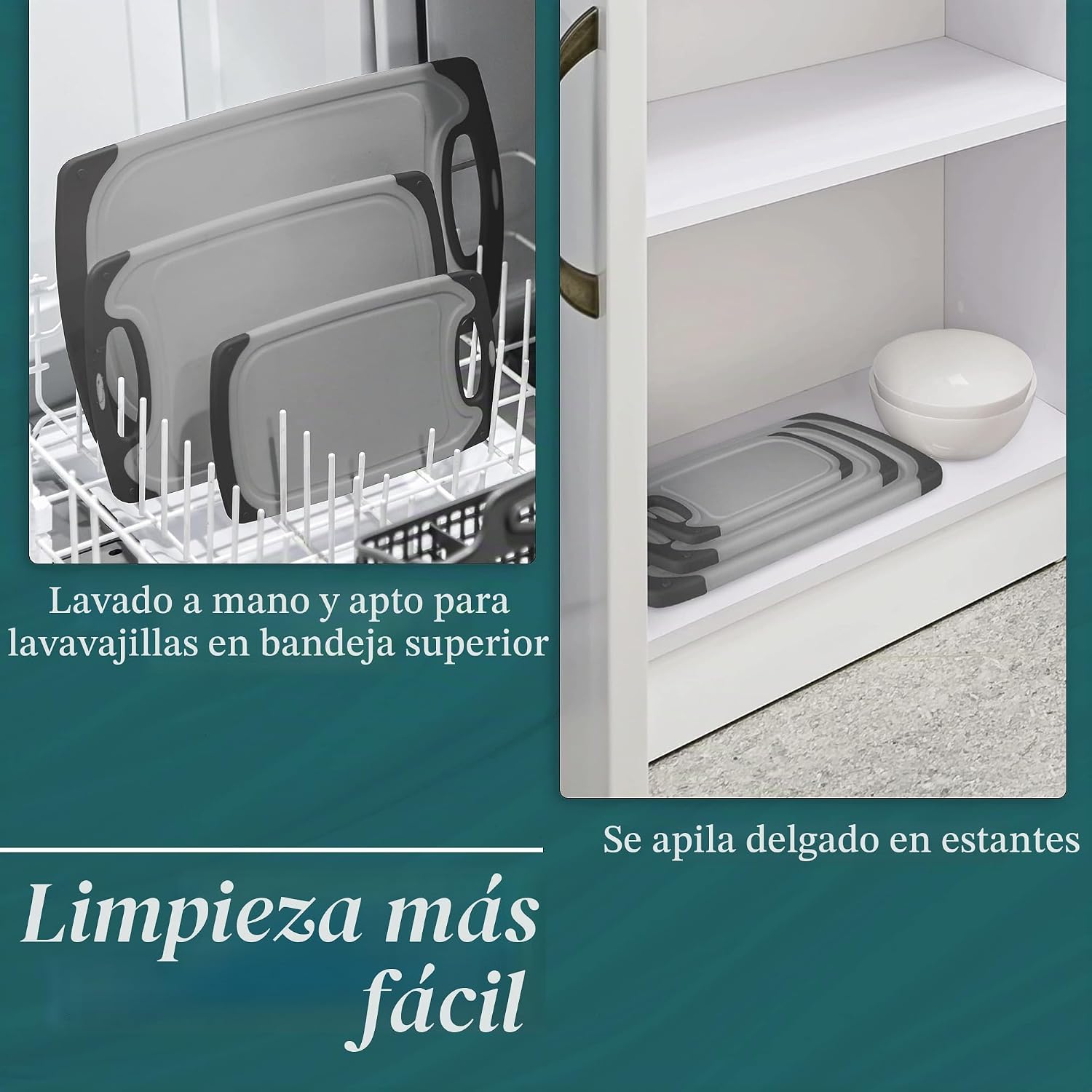 Tablas de cortar para cocina, tabla de cortar sin BPA, diferentes t...