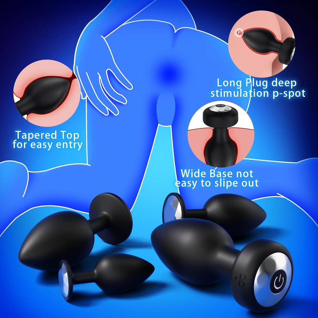 Enchufe anal vibrador para el trasero, juguetes sexuales para adult...