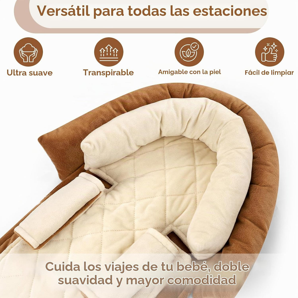 Soporte para la cabeza del asiento de automóvil y fundas para corre...