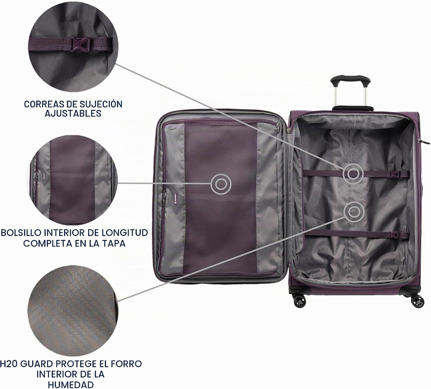 Travelpro Tourlite Softside Equipaje Expandible con 4 Ruedas Girato...