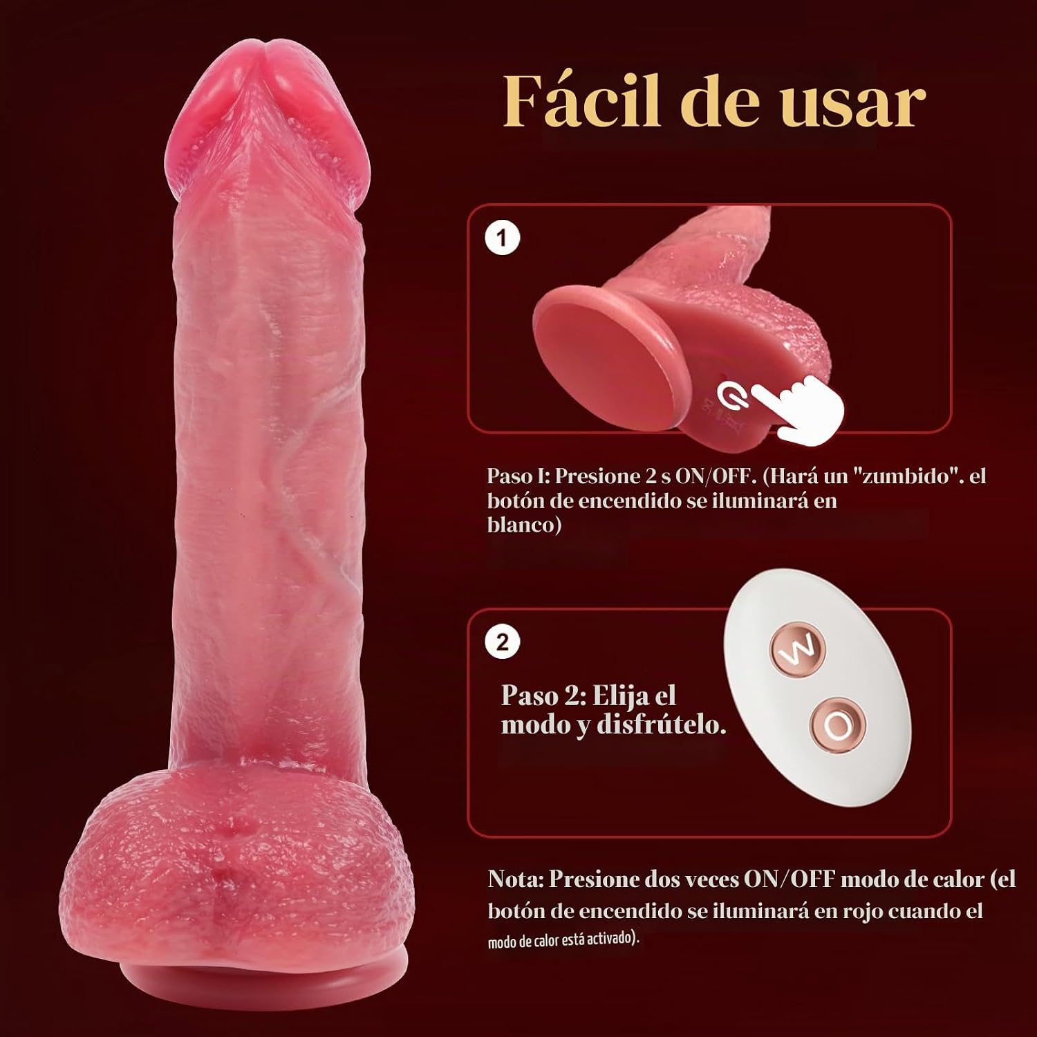 Mrgras Sex Toys Realista Empuje Punto G Consolador Vibrador Pene Co...