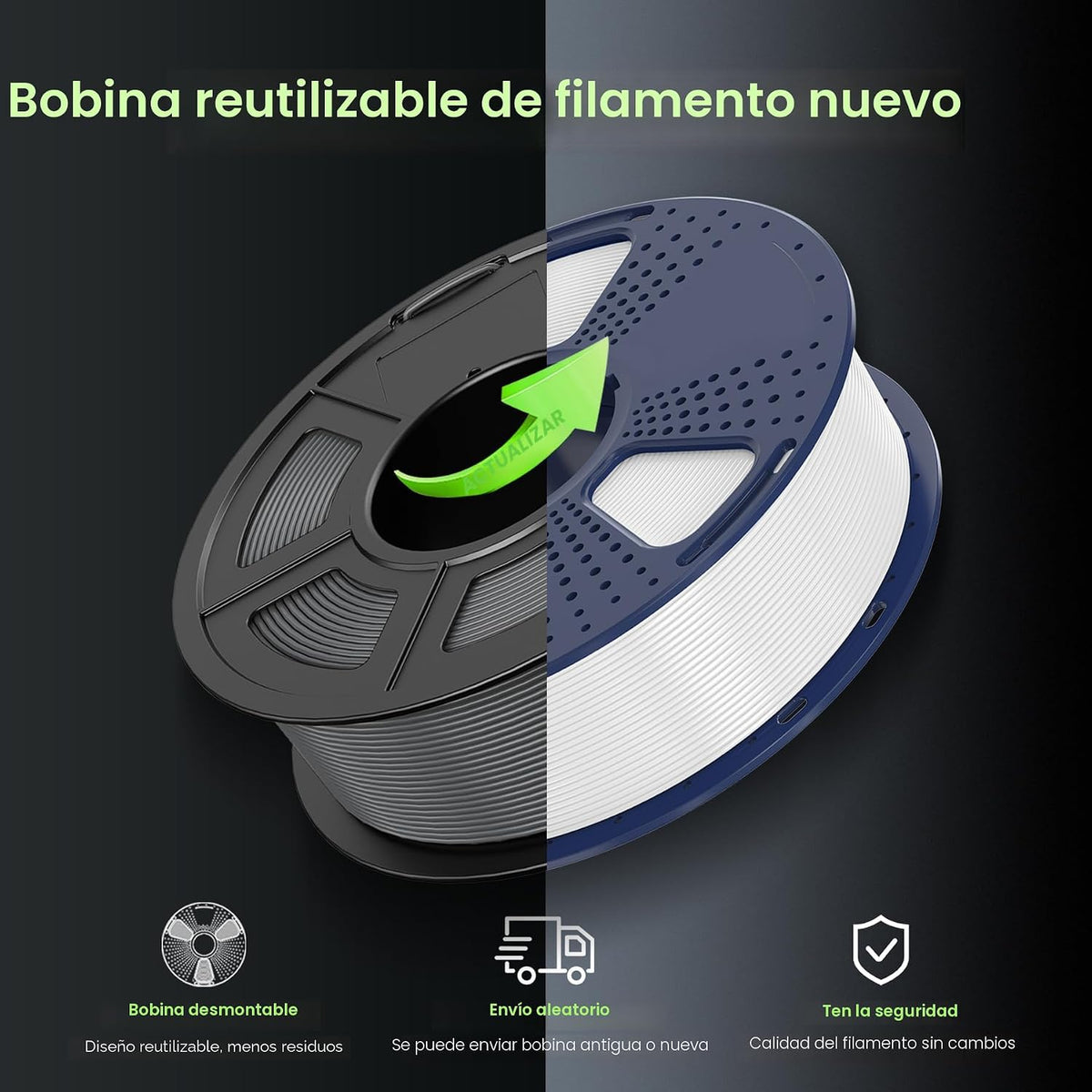 SUNLU Filamento PLA Plus para impresora 3D de 0.07 in, 4.4 lbs | Fi...
