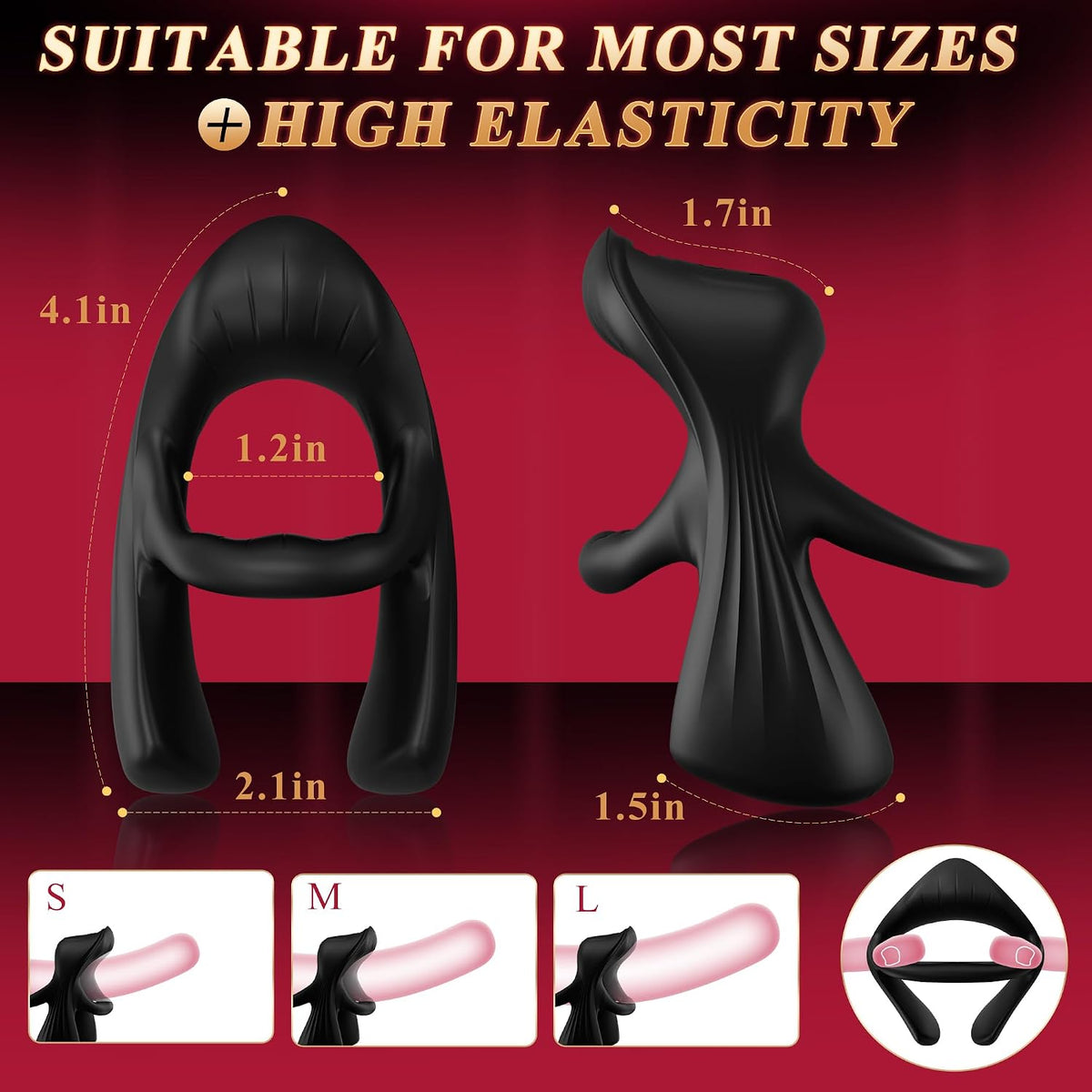 Anillo de pene vibratorio para adultos, juguetes sexuales para homb...