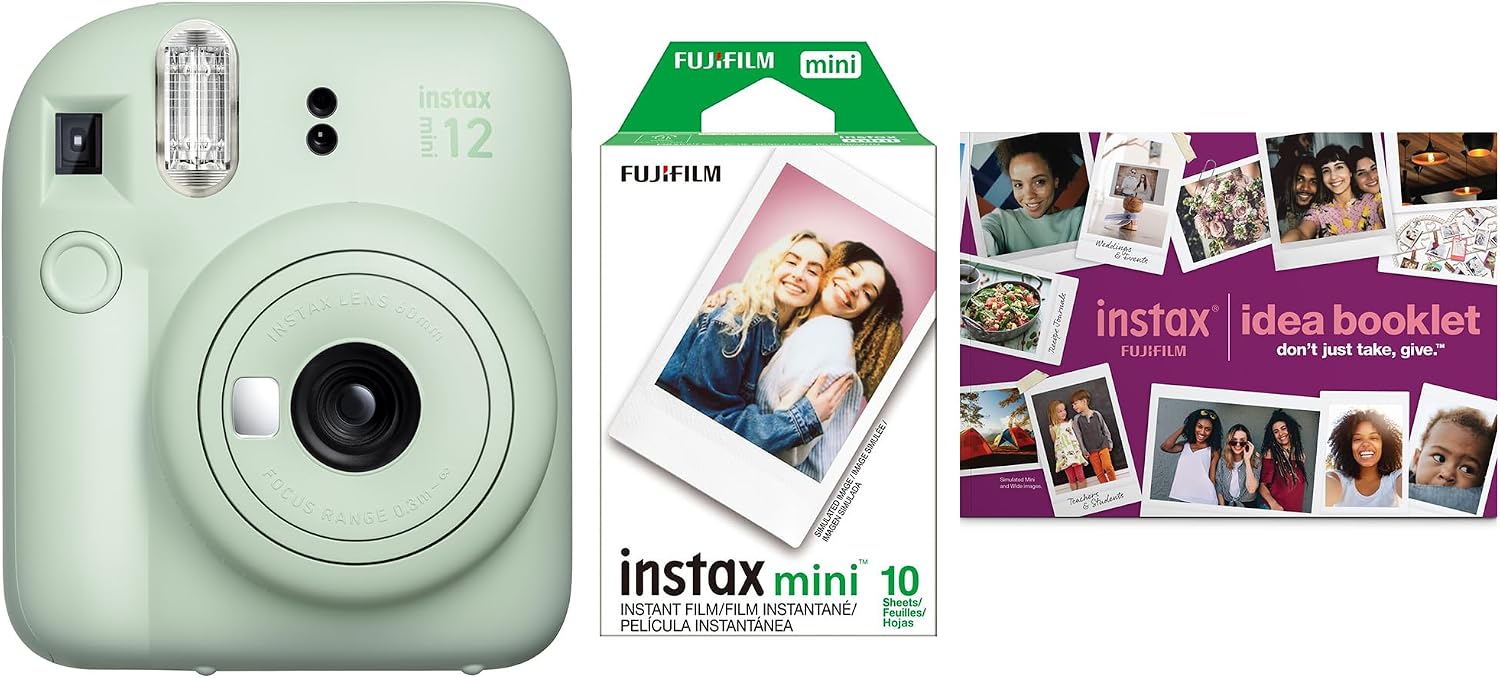 Fujifilm Instax Mini 12 Verde | El paquete incluye 1 película de bo...