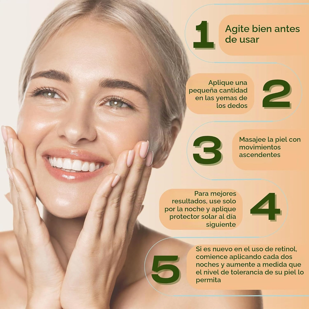 InstaNatural Retinol Serum anti arruga, anti envejecimiento facial,...