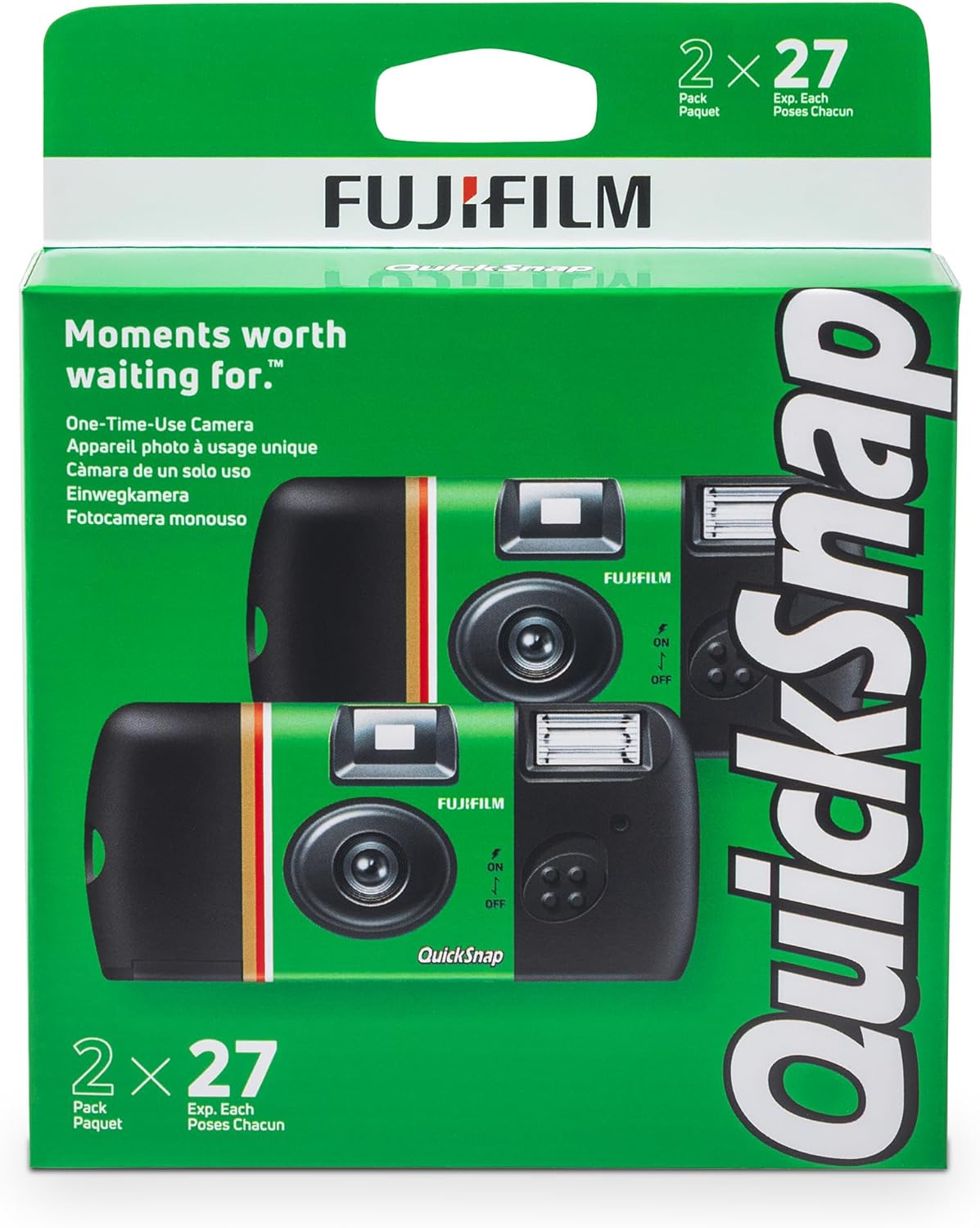 Fujifilm QuickSnap Flash 400 - Cámara de uso único, paquete de 2