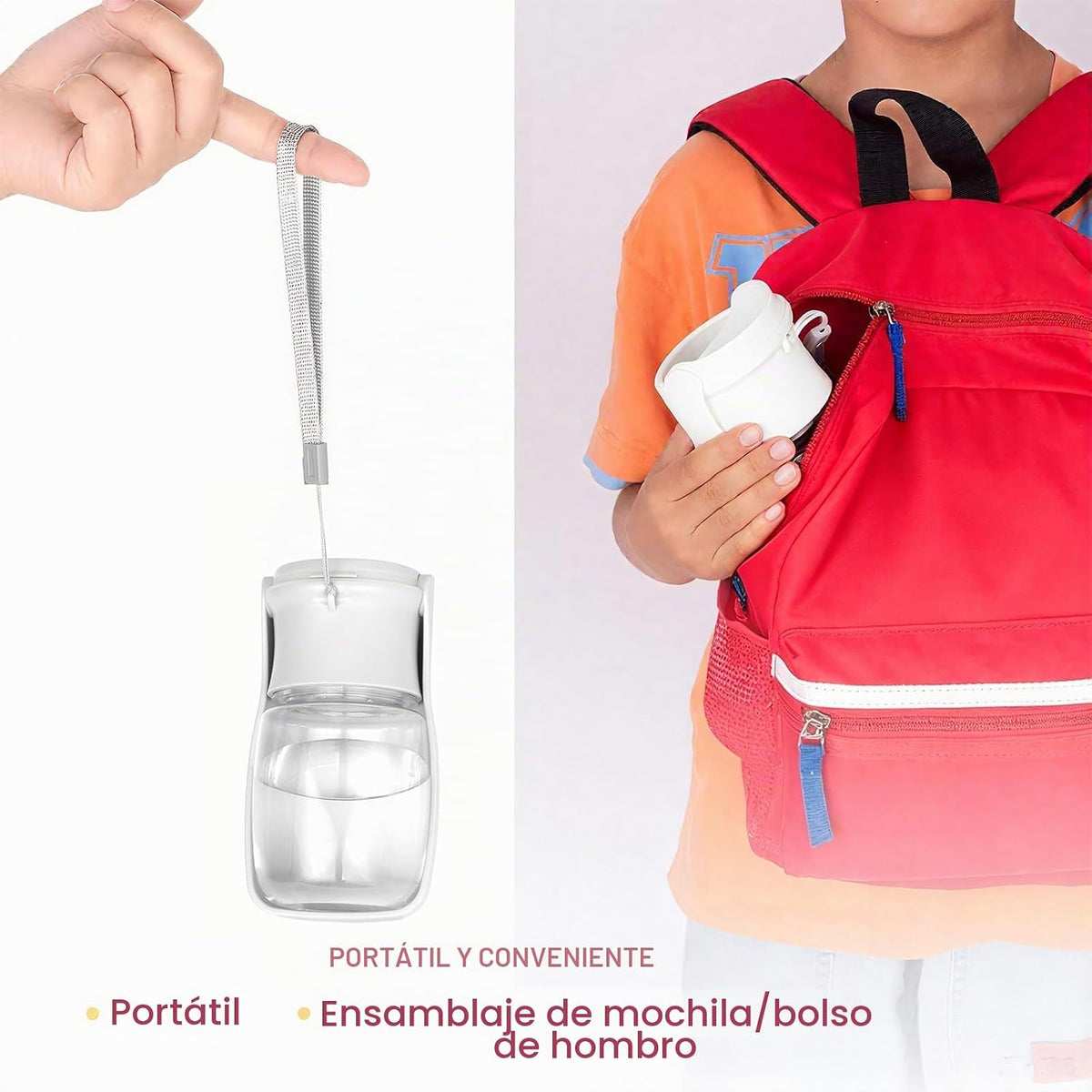 AIKIDS - Botella de agua portátil para perros plegable | Dispensado...