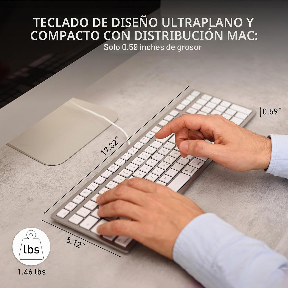 Cherry KC 6000C para MAC, teclado Mac con cable con teclado numéric...